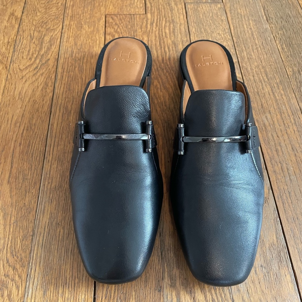 Black Leather Loafers Never Worn